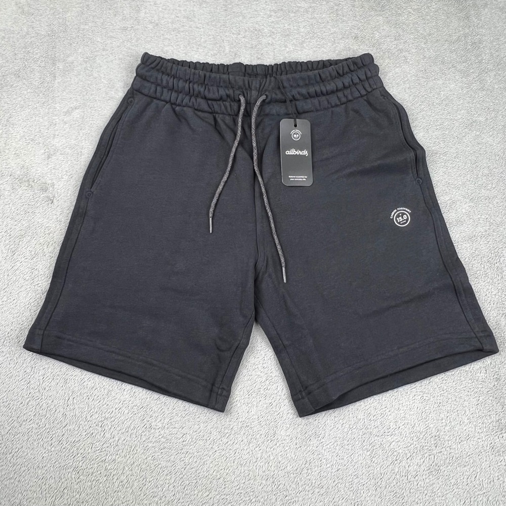 NEW Allbirds R&R‎ Black Sweat Shorts Lounge Drawstring Pockets Comfy S